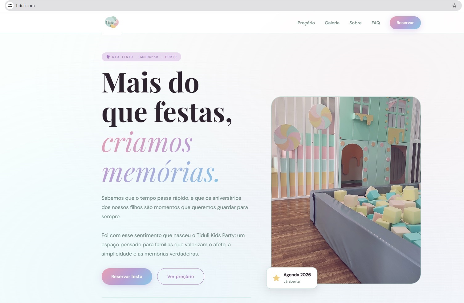 Tiduli Kids Party — website tiduli.com
