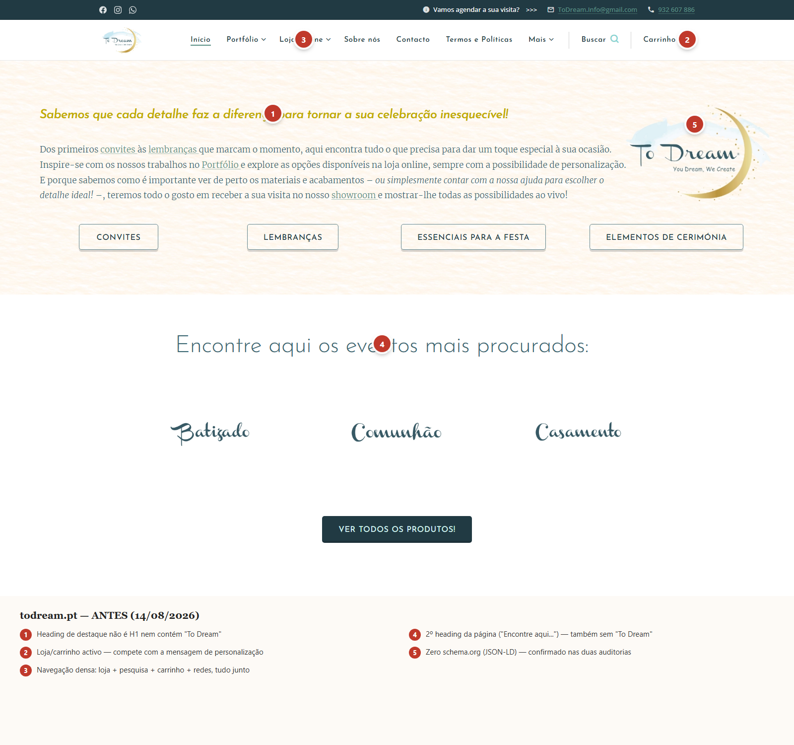 Website To Dream antes — Webnode